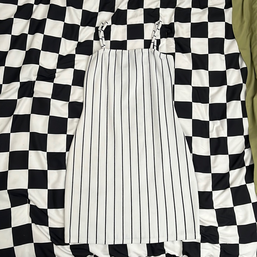Black and white striped tight dress from SHEIN it’s a size xs